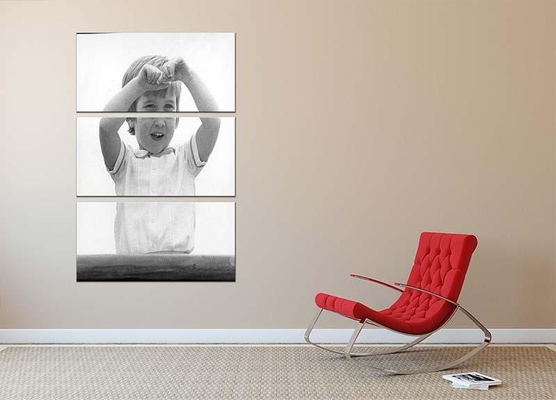 Prince William happily aboard the Royal Yacht 3 Split Panel Canvas Print - Canvas Art Rocks - 2