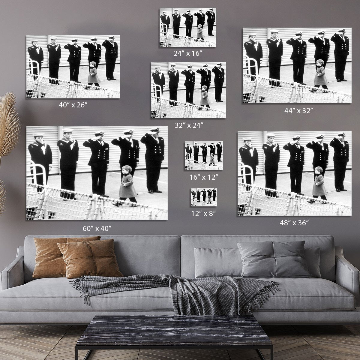 Prince William visiting the Royal Navy as a small child Canvas Print or Poster
