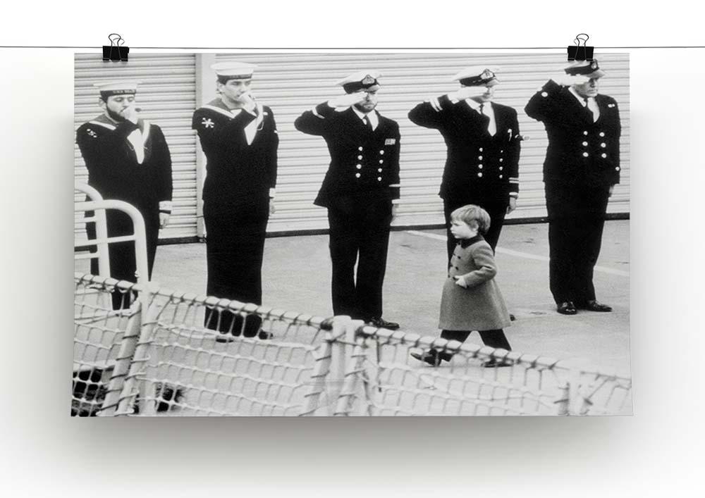 Prince William visiting the Royal Navy as a small child Canvas Print or Poster - Canvas Art Rocks - 2