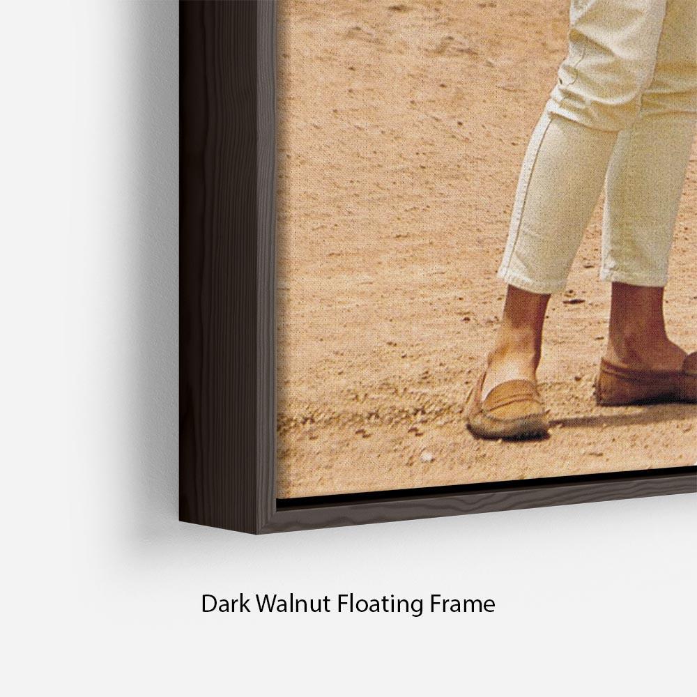 Princes Diana at a mine field in Angola for a Red Cross visit Floating Frame Canvas
