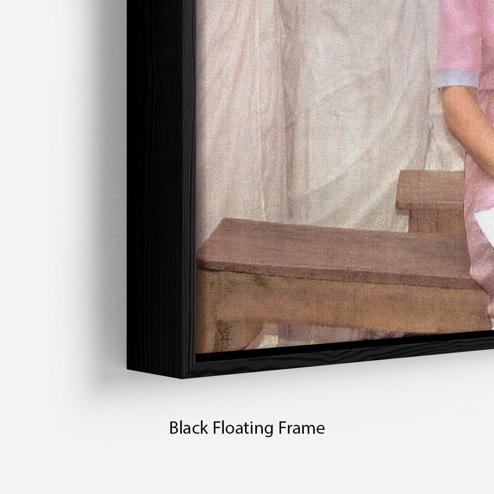 Princes Diana with Mother Theresa in Calcutta India Floating Frame Canvas