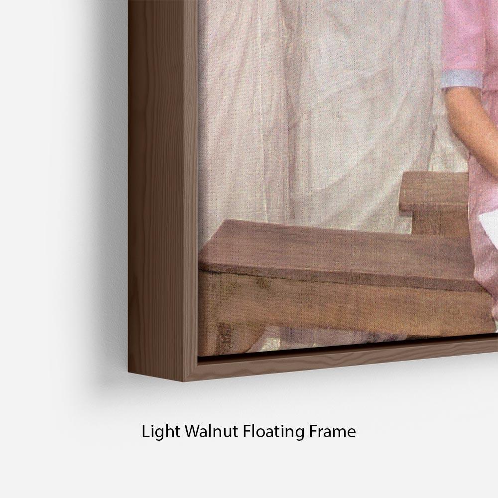 Princes Diana with Mother Theresa in Calcutta India Floating Frame Canvas
