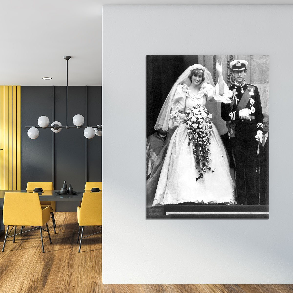 Princess Diana and Prince Charles at their wedding St Pauls Canvas Print or Poster