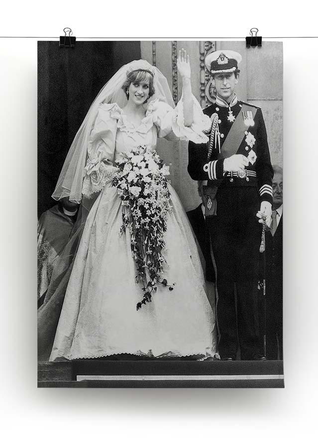 Princess Diana and Prince Charles at their wedding St Pauls Canvas Print or Poster - Canvas Art Rocks - 2