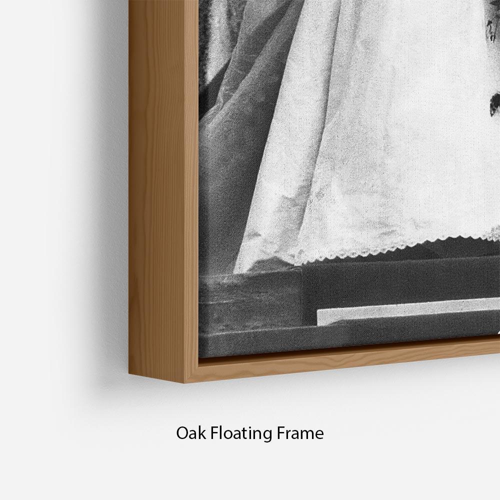 Princess Diana and Prince Charles at their wedding St Pauls Floating Frame Canvas