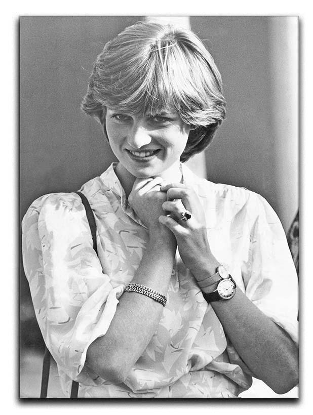 Princess Diana applauding Prince Charles playing polo Canvas Print or Poster  - Canvas Art Rocks - 1