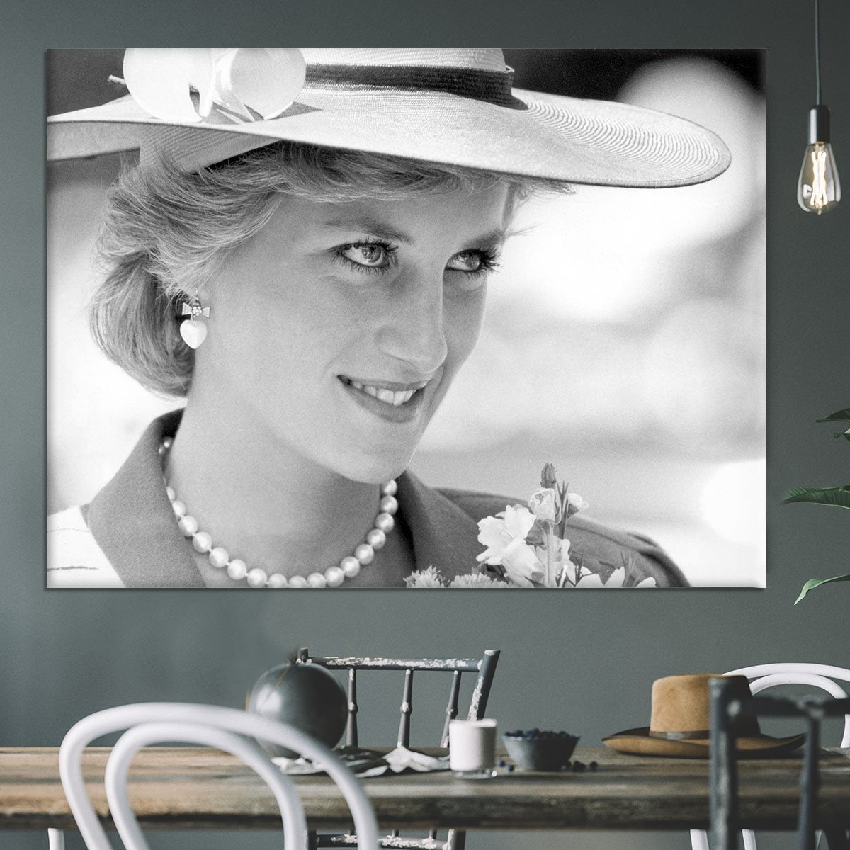 Princess Diana arrives at church in Melbourne Australia Canvas Print or Poster