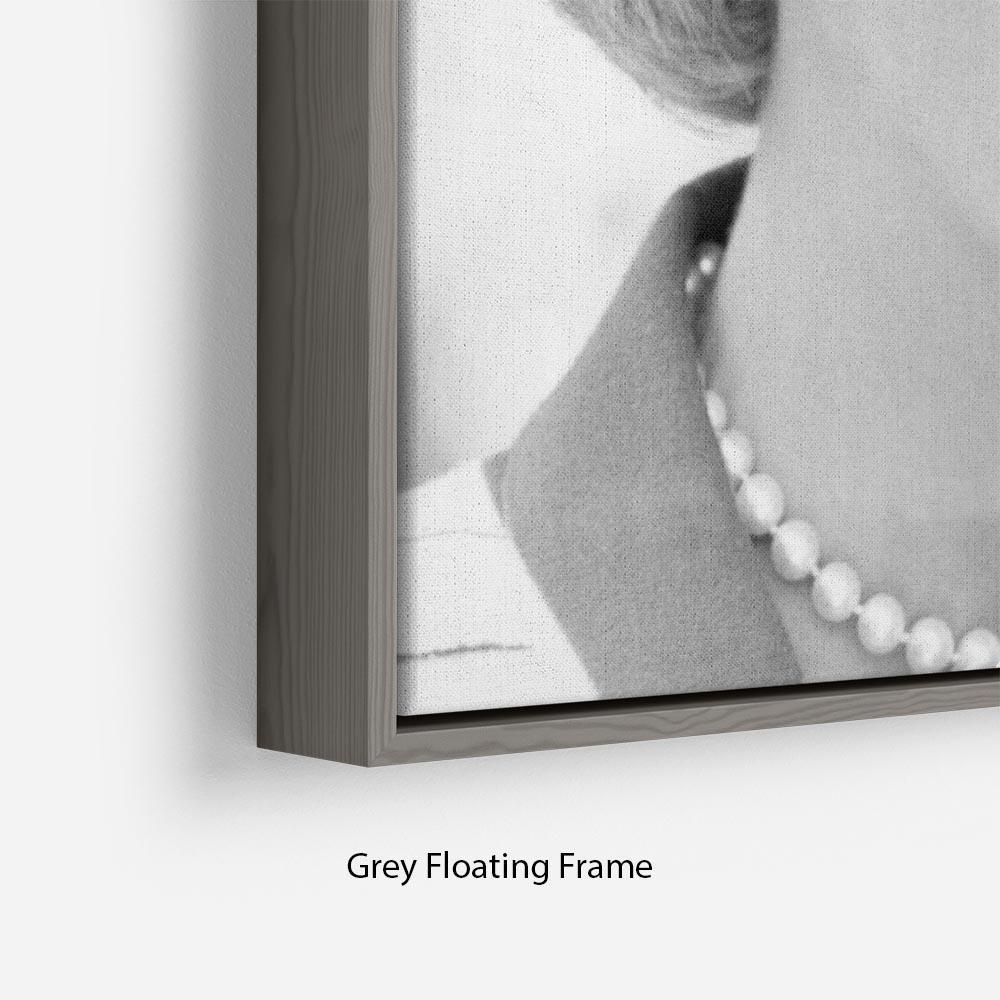 Princess Diana arrives at church in Melbourne Australia Floating Frame Canvas