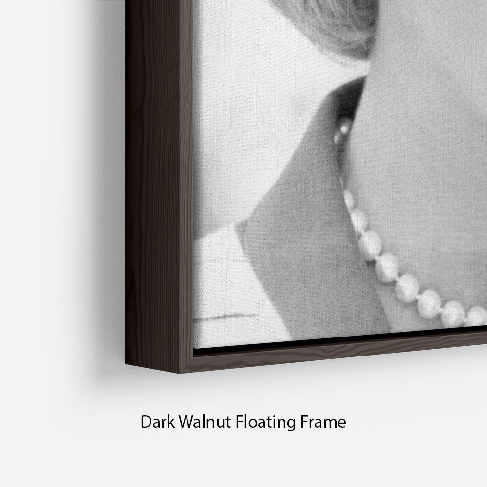 Princess Diana arrives at church in Melbourne Australia Floating Frame Canvas
