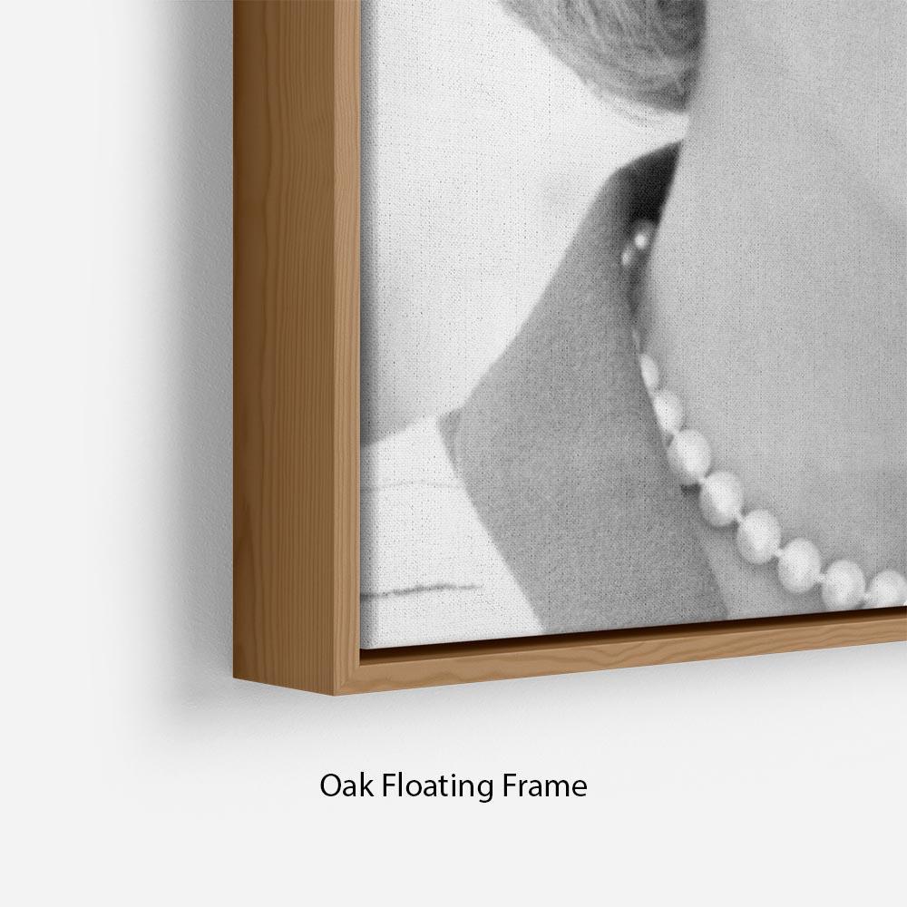 Princess Diana arrives at church in Melbourne Australia Floating Frame Canvas