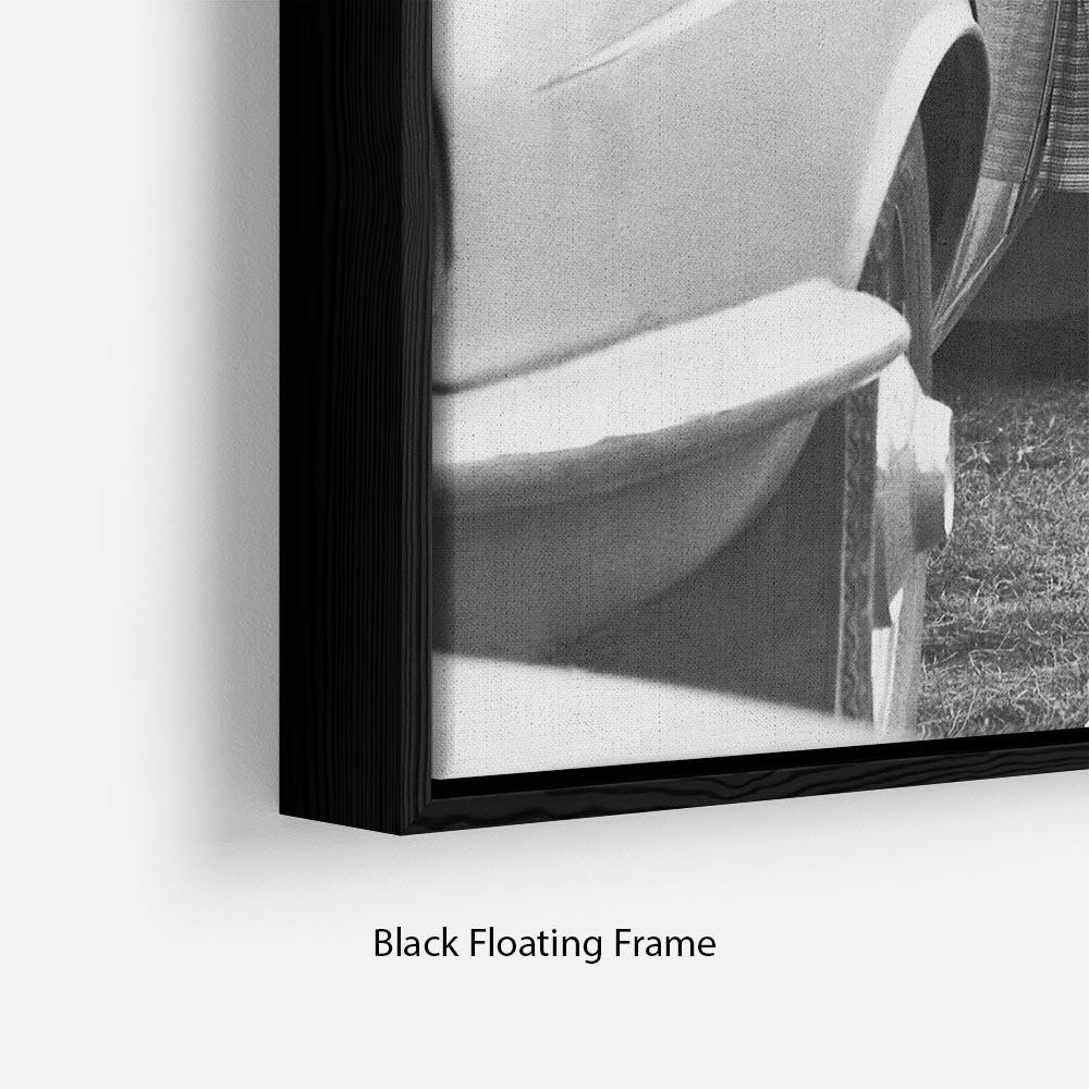 Princess Diana at a polo match Floating Frame Canvas