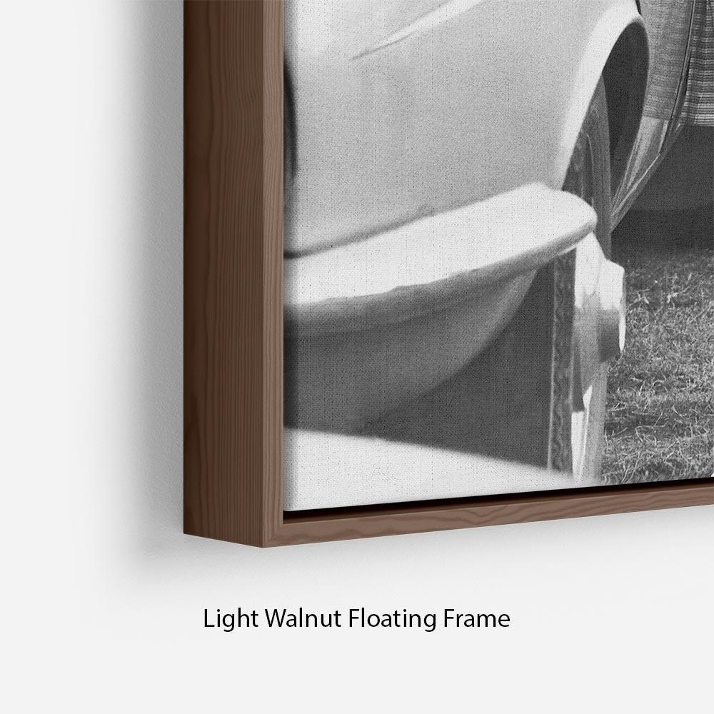 Princess Diana at a polo match Floating Frame Canvas