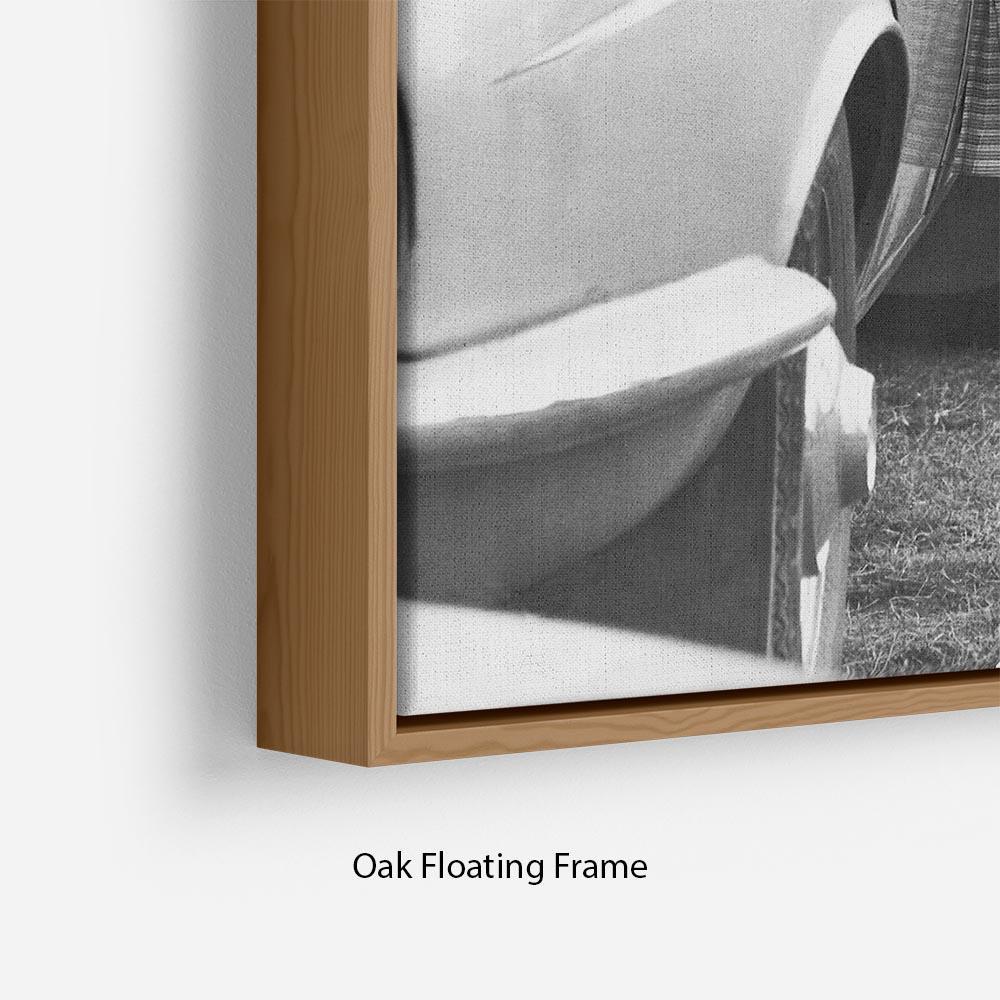 Princess Diana at a polo match Floating Frame Canvas