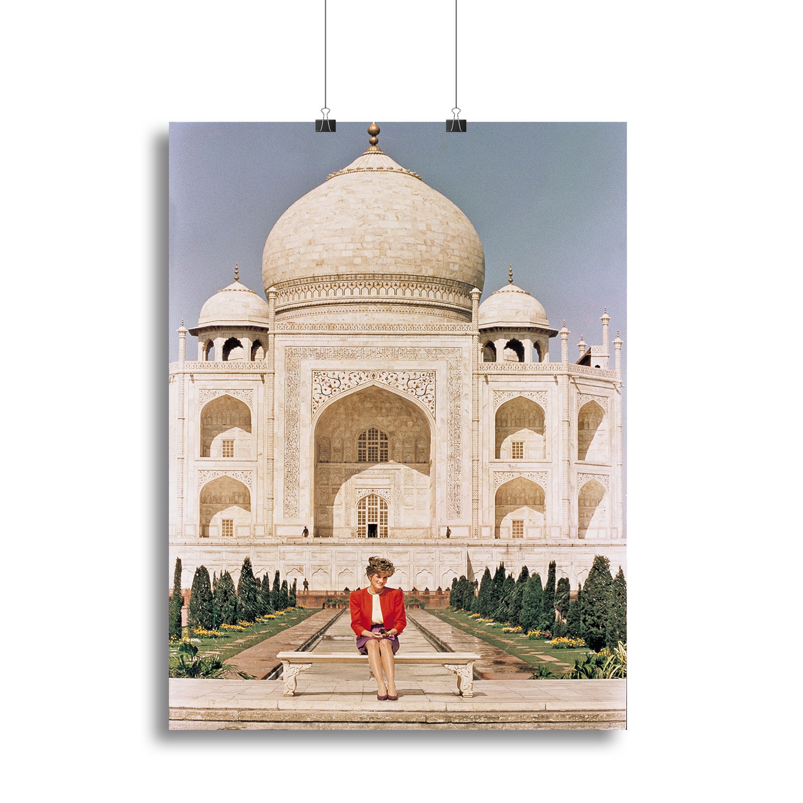 Princess Diana at the Taj Mahal in India Canvas Print or Poster