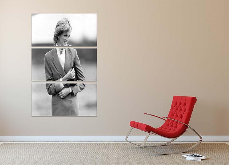 Princess Diana in Bedfordshire visiting disabled children 3 Split Panel Canvas Print - Canvas Art Rocks - 2