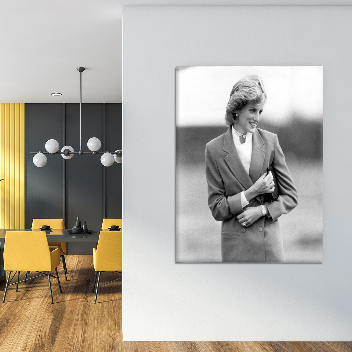 Princess Diana in Bedfordshire visiting disabled children Canvas Print or Poster