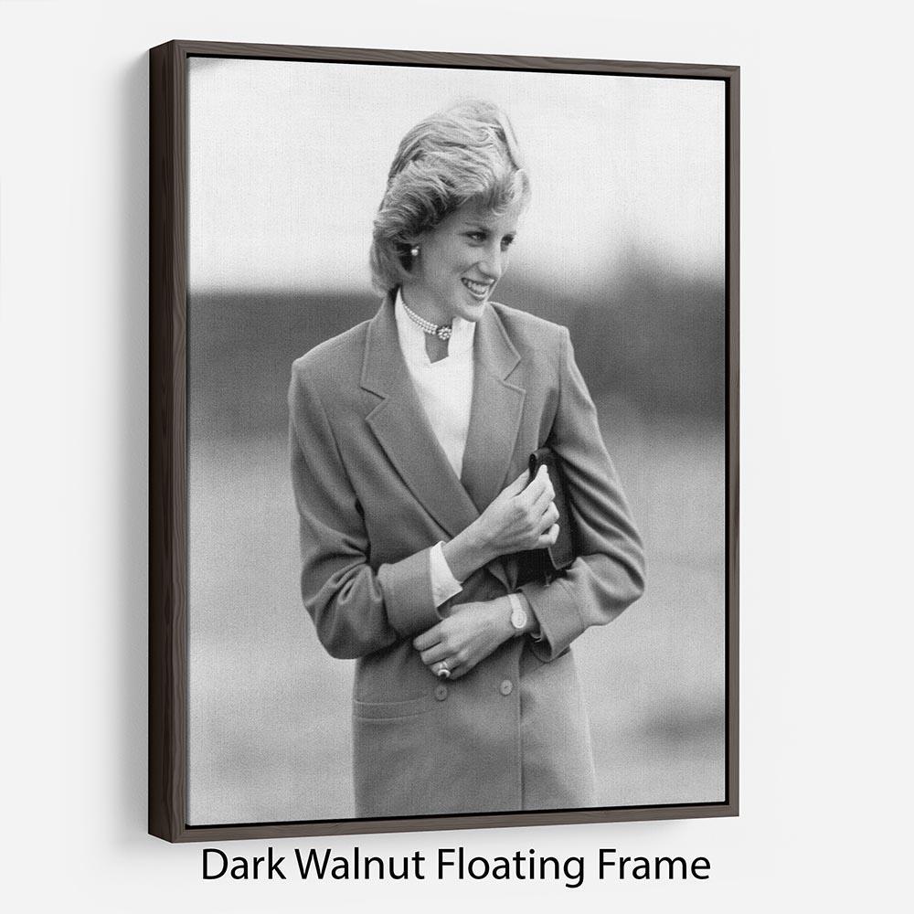 Princess Diana in Bedfordshire visiting disabled children Floating Frame Canvas