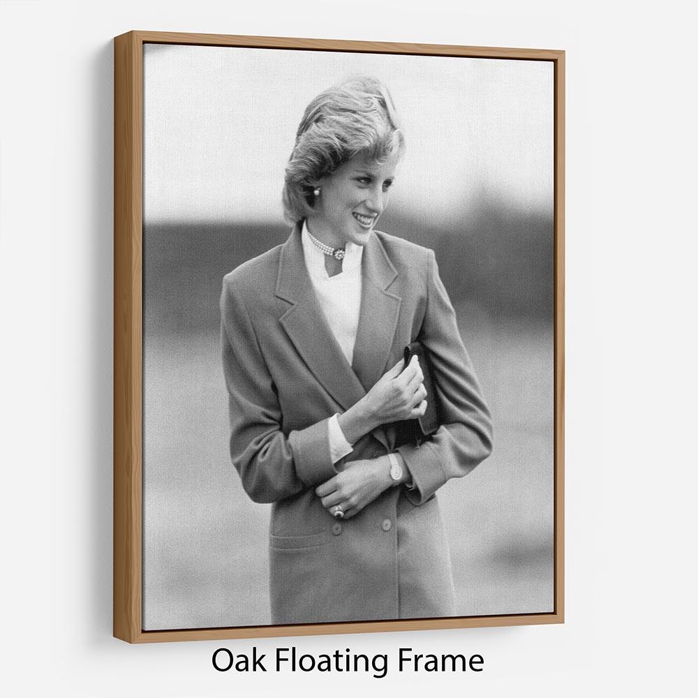 Princess Diana in Bedfordshire visiting disabled children Floating Frame Canvas