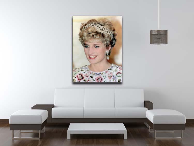 Princess Diana in a tiara at a dinner in Seoul South Korea Canvas Print or Poster - Canvas Art Rocks - 4