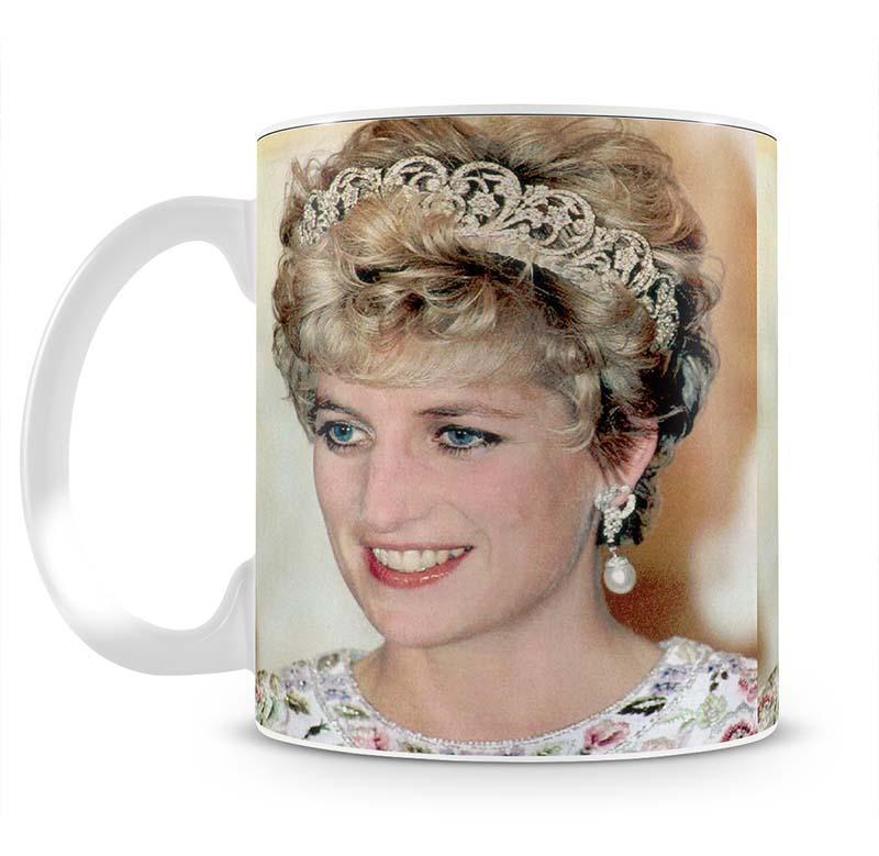 Princess Diana in a tiara at a dinner in Seoul South Korea Mug - Canvas Art Rocks - 2