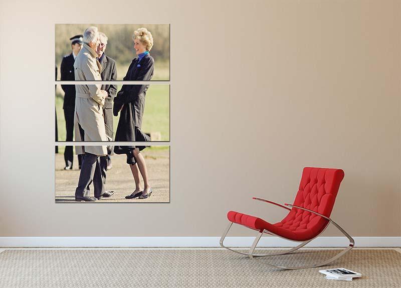 Princess Diana laughing 3 Split Panel Canvas Print - Canvas Art Rocks - 2