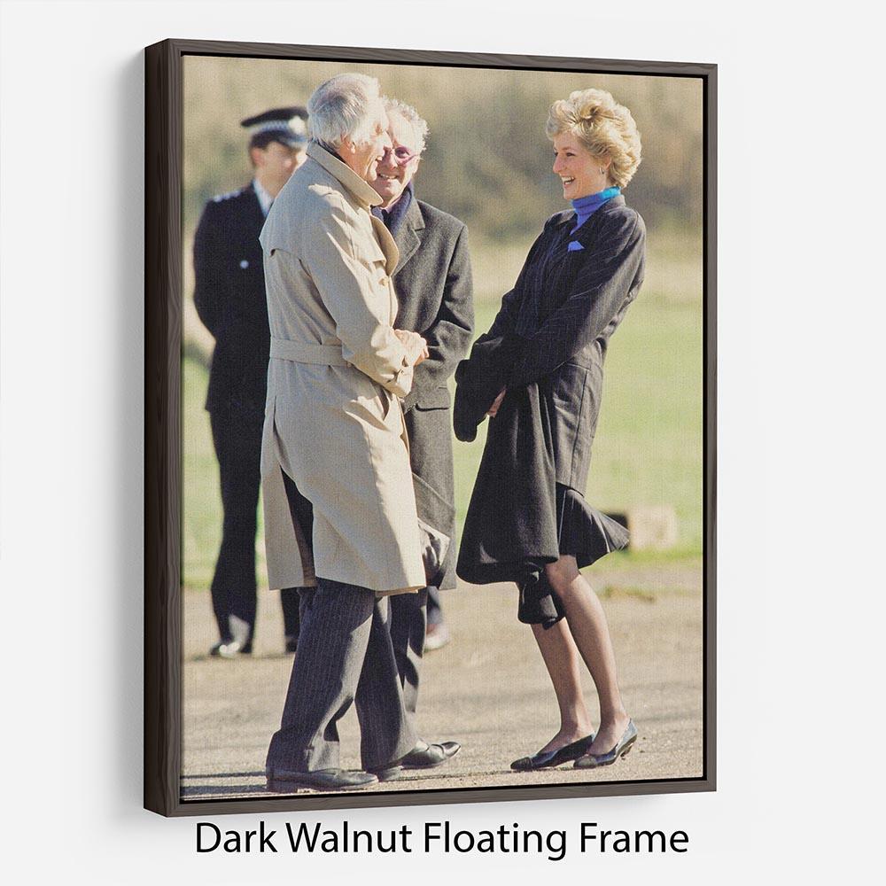 Princess Diana laughing Floating Frame Canvas