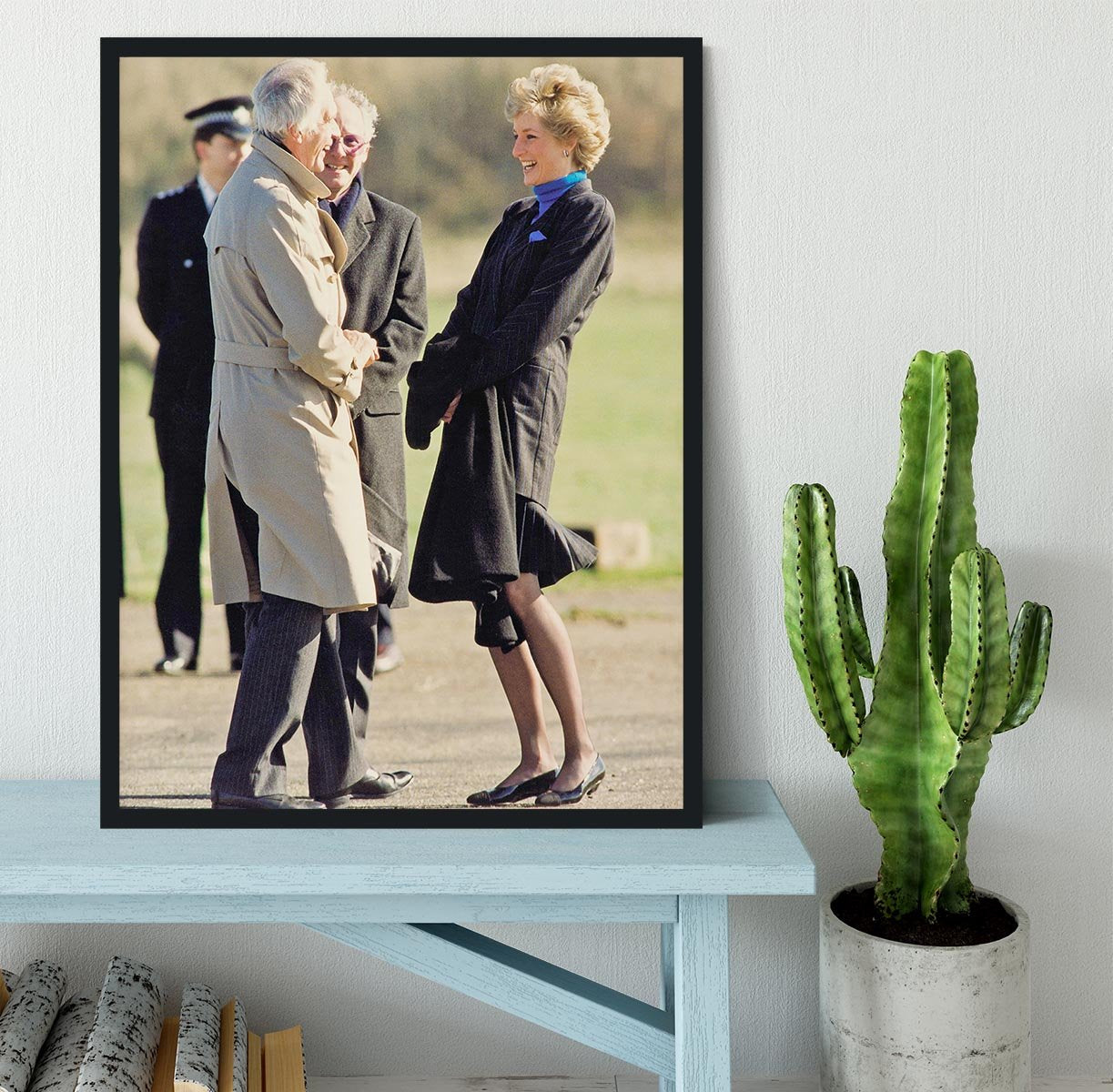 Princess Diana laughing Framed Print - Canvas Art Rocks - 2