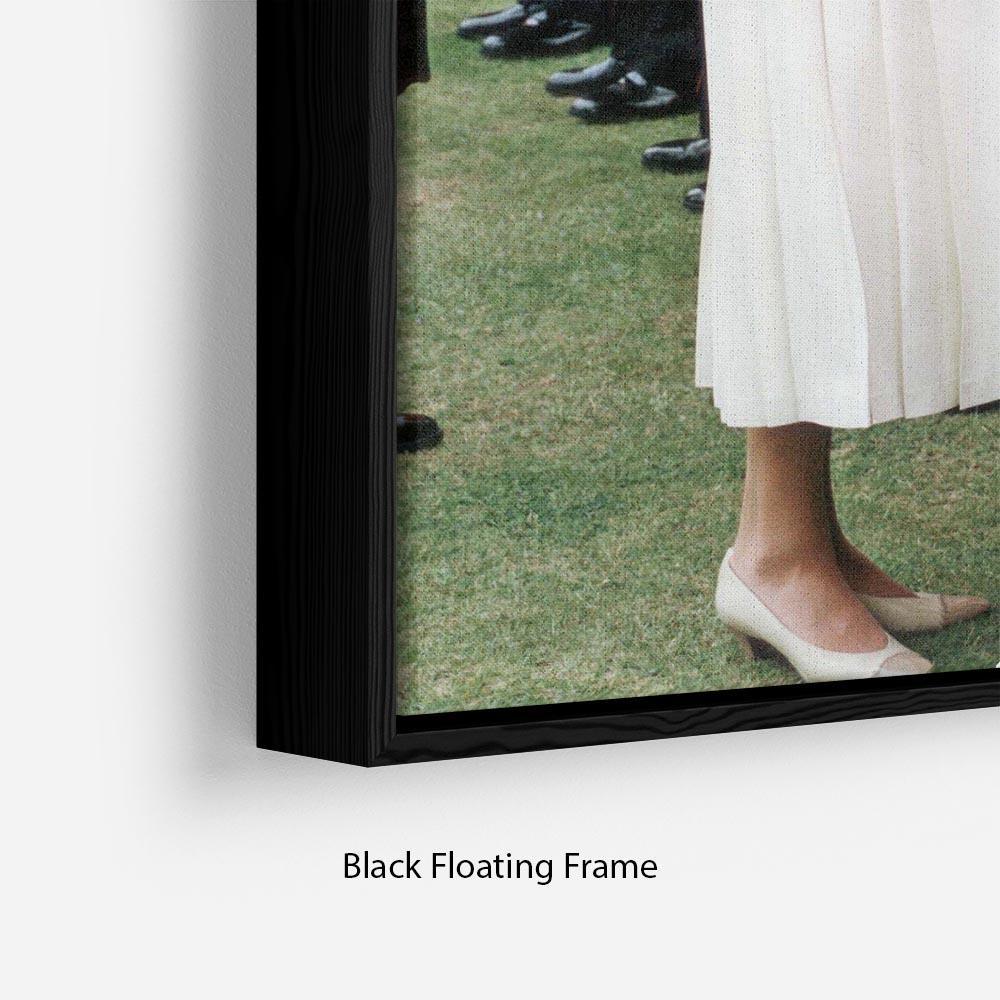 Princess Diana meeting pensioners at Royal Hospital Chelsea Floating Frame Canvas