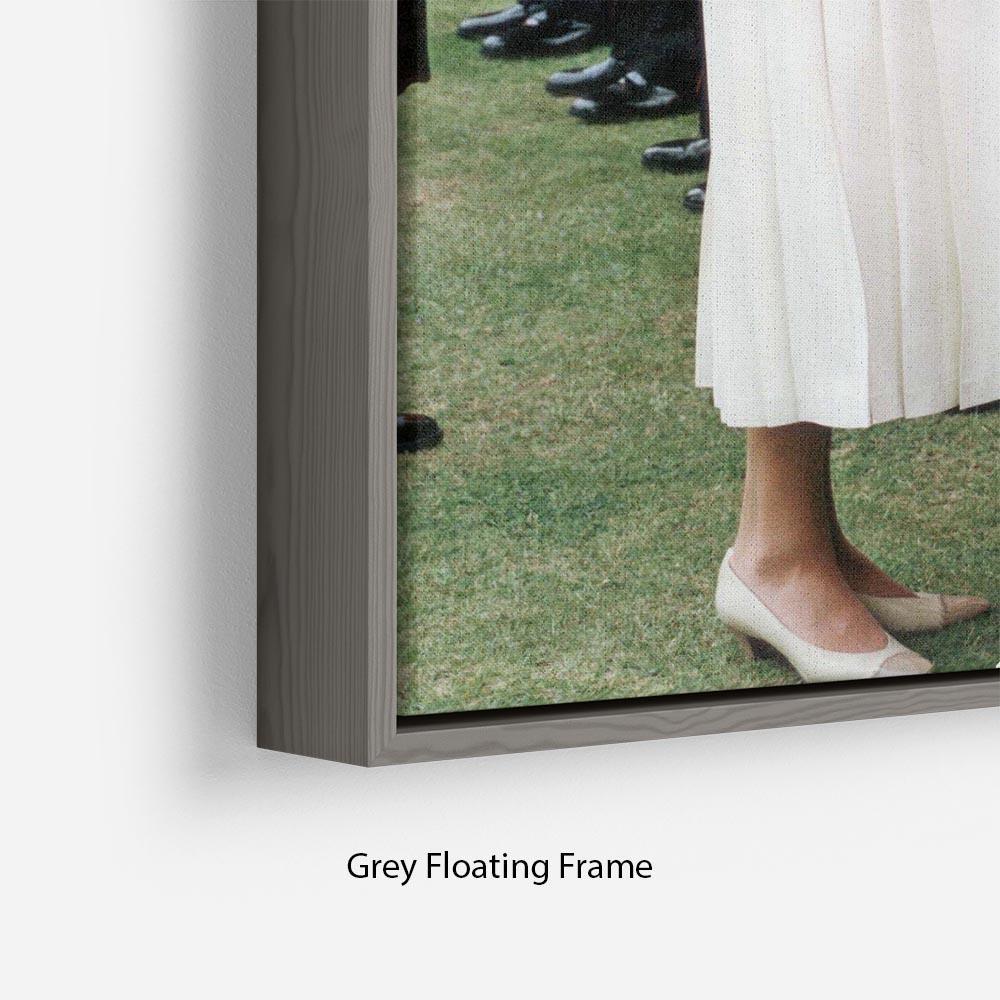 Princess Diana meeting pensioners at Royal Hospital Chelsea Floating Frame Canvas