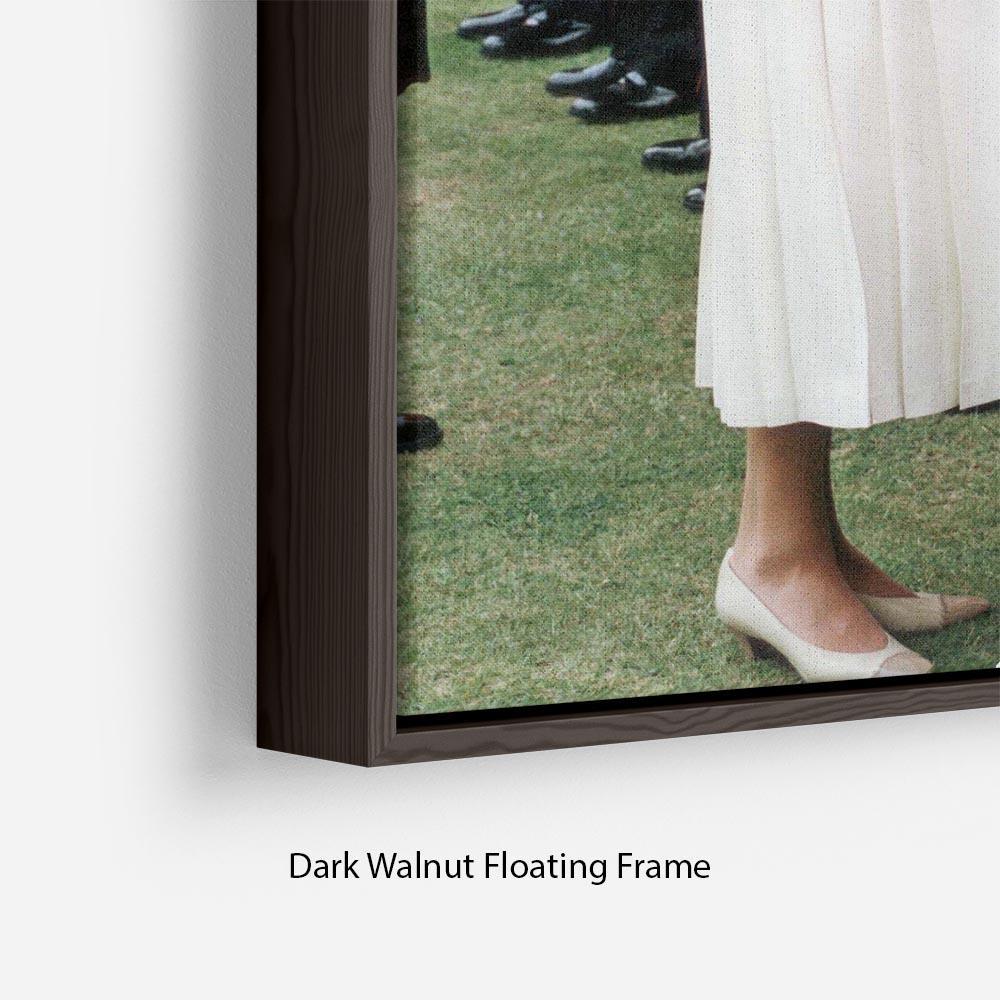 Princess Diana meeting pensioners at Royal Hospital Chelsea Floating Frame Canvas