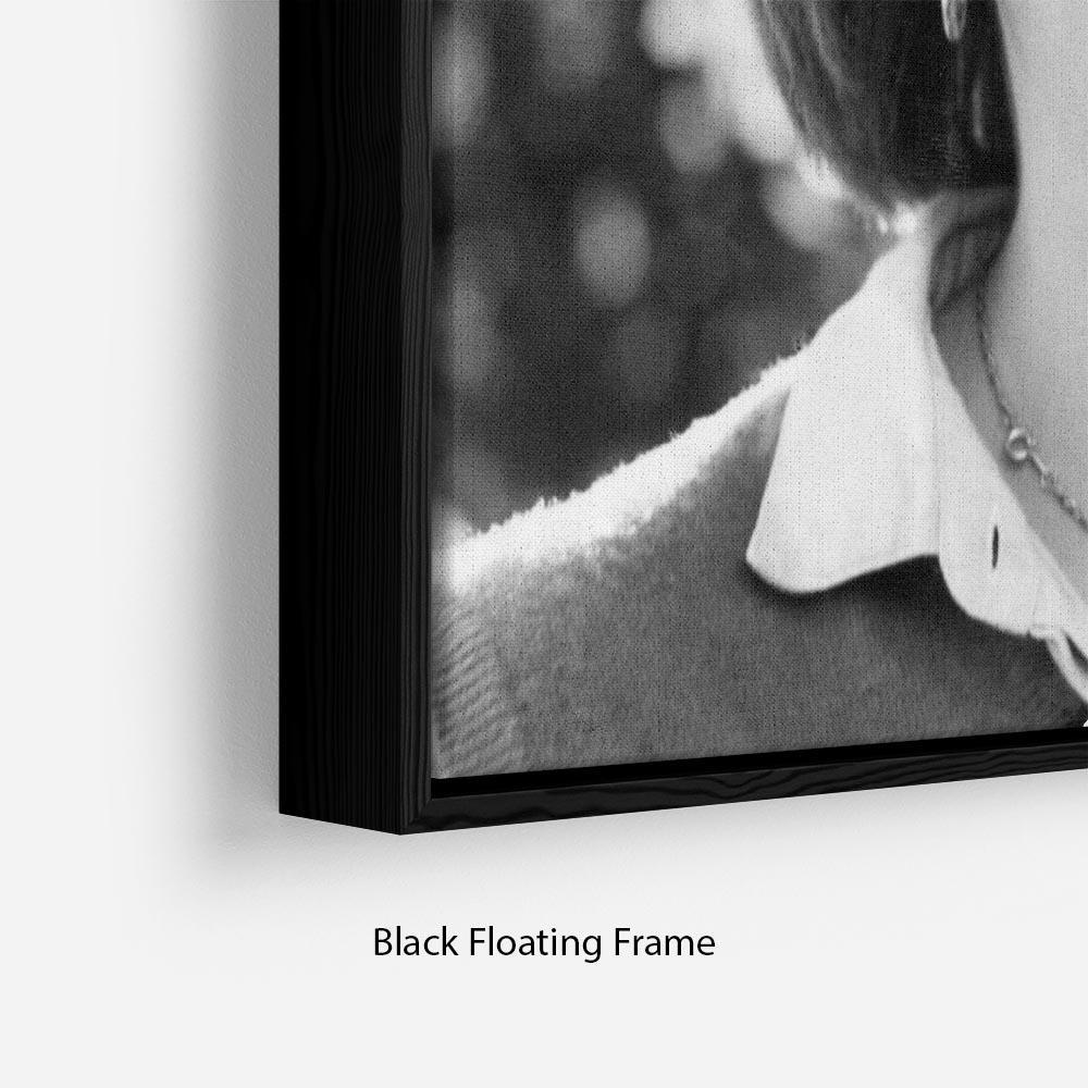 Princess Diana meeting the press for the first time Floating Frame Canvas