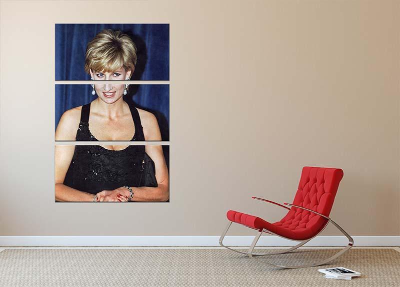 Princess Diana receiving the Humanitarian of the Year award 3 Split Panel Canvas Print - Canvas Art Rocks - 2