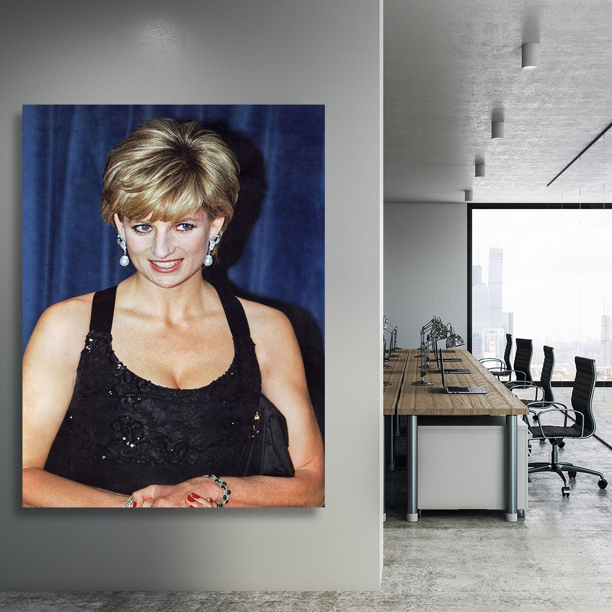 Princess Diana receiving the Humanitarian of the Year award Canvas Print or Poster