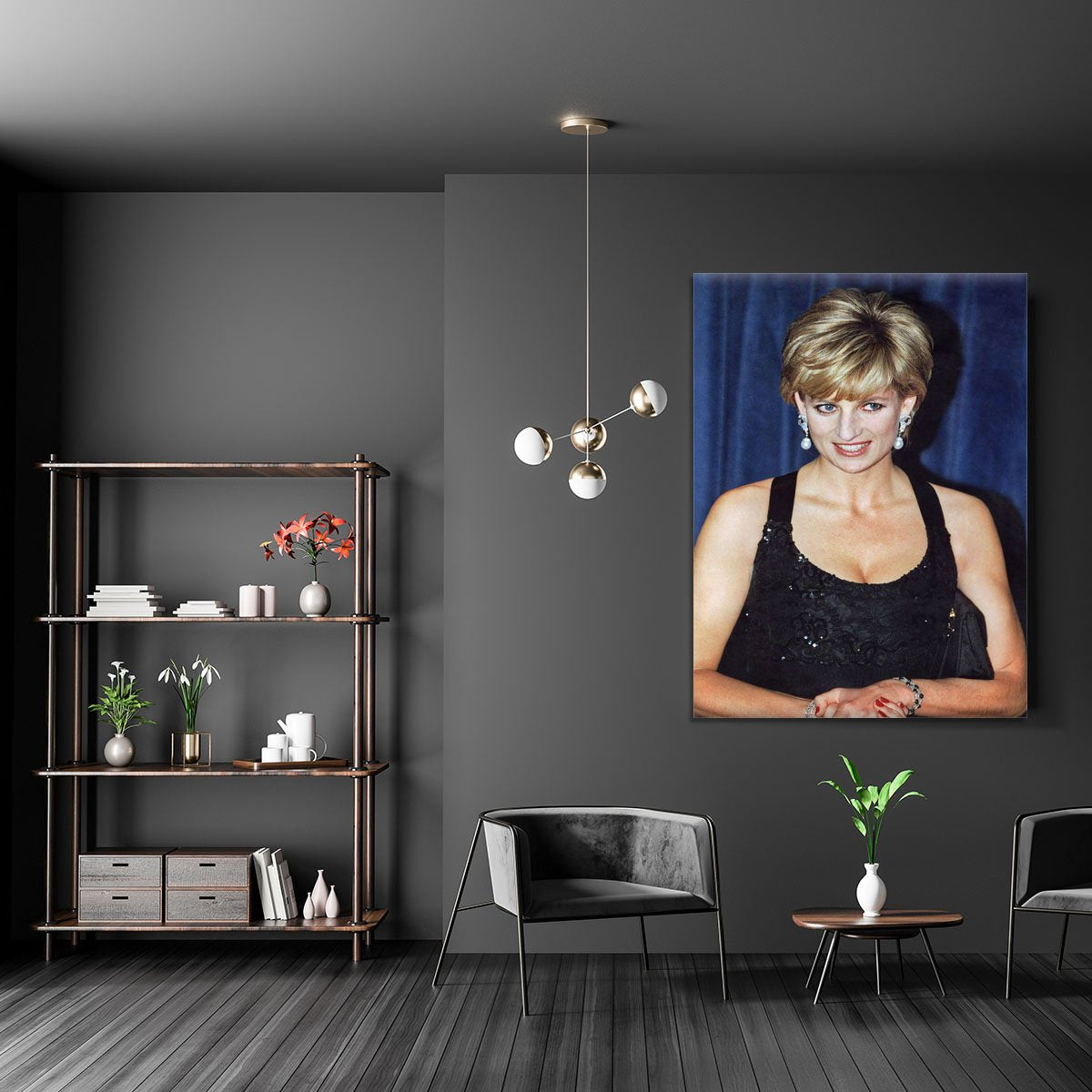 Princess Diana receiving the Humanitarian of the Year award Canvas Print or Poster