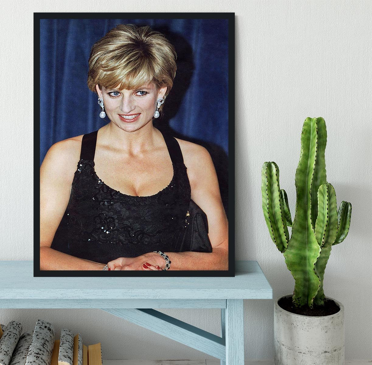 Princess Diana receiving the Humanitarian of the Year award Framed Print - Canvas Art Rocks - 2