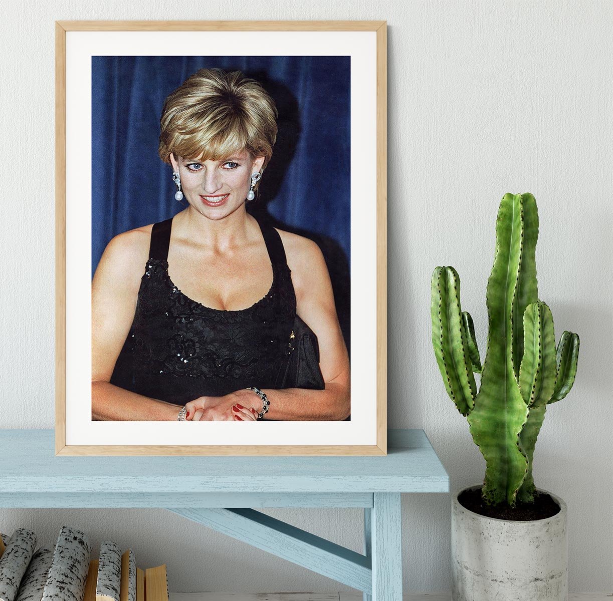 Princess Diana receiving the Humanitarian of the Year award Framed Print - Canvas Art Rocks - 3