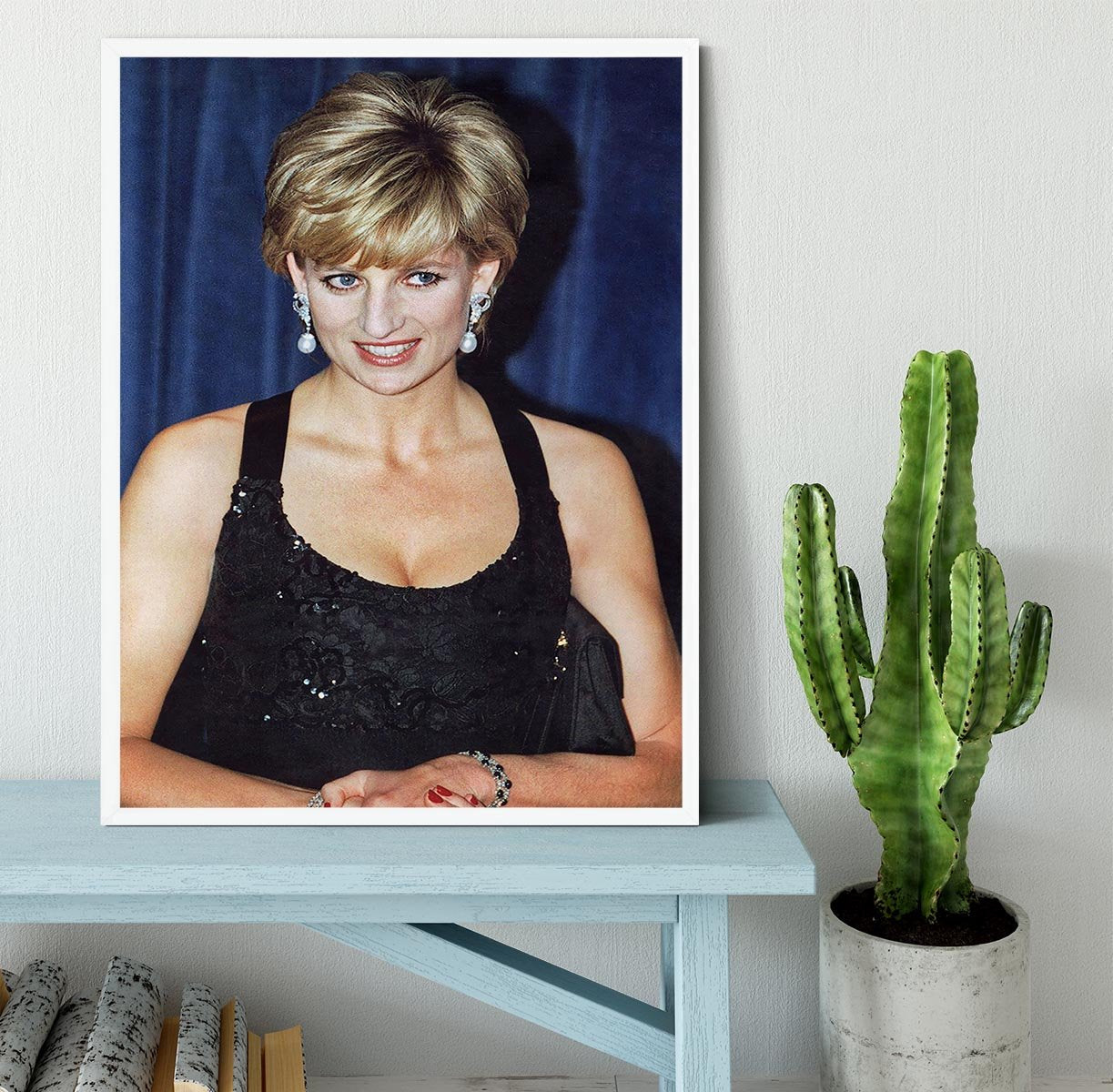 Princess Diana receiving the Humanitarian of the Year award Framed Print - Canvas Art Rocks -6