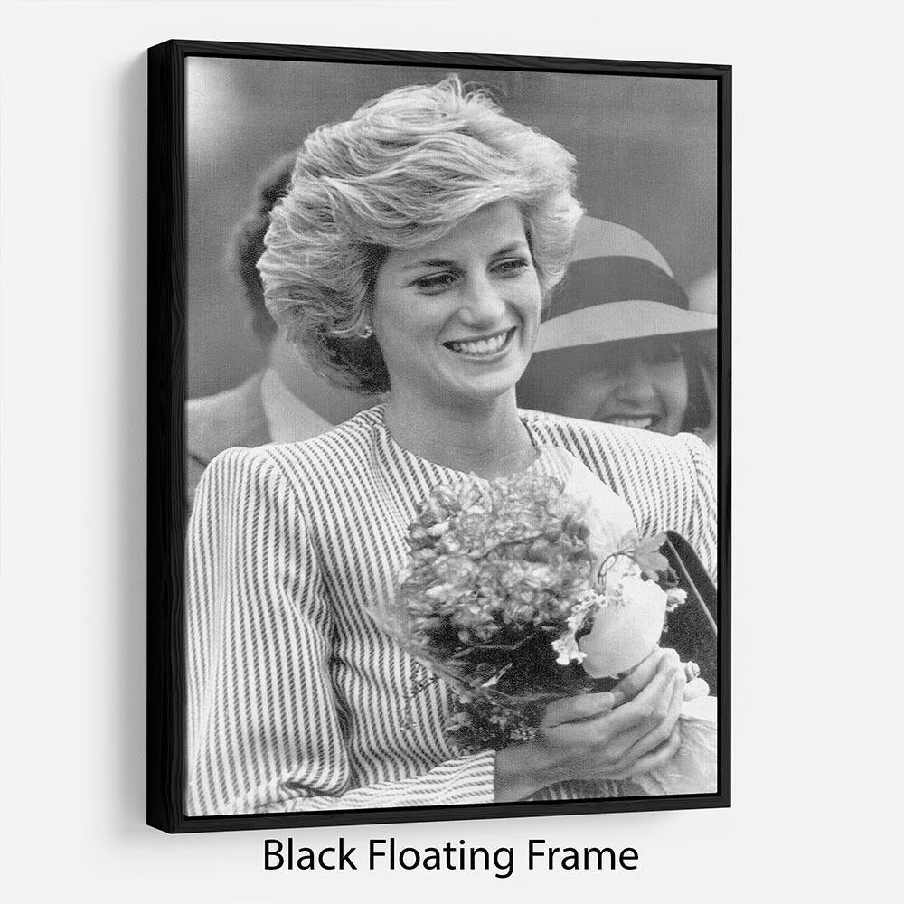 Princess Diana walkabout in Puckapunyal near Melbourne Floating Frame Canvas