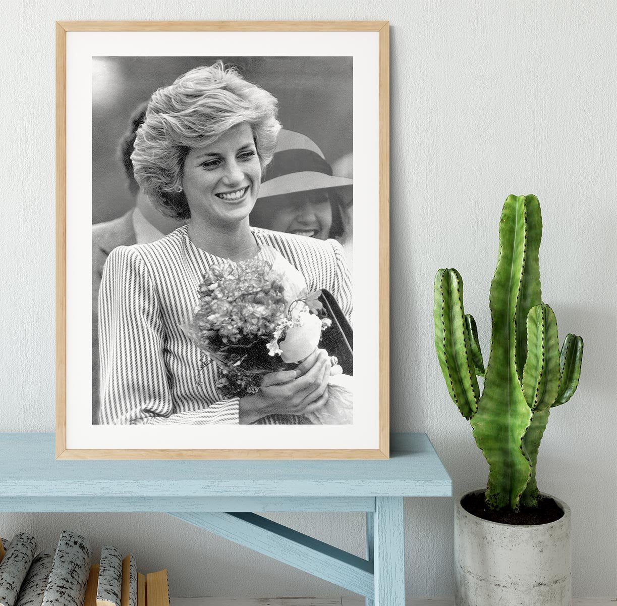 Princess Diana walkabout in Puckapunyal near Melbourne Framed Print - Canvas Art Rocks - 3