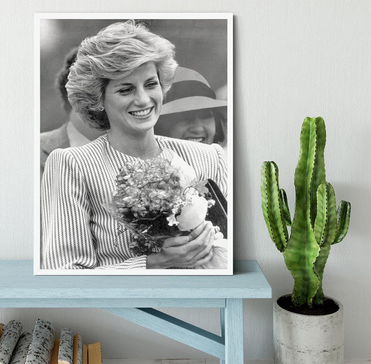 Princess Diana walkabout in Puckapunyal near Melbourne Framed Print - Canvas Art Rocks -6