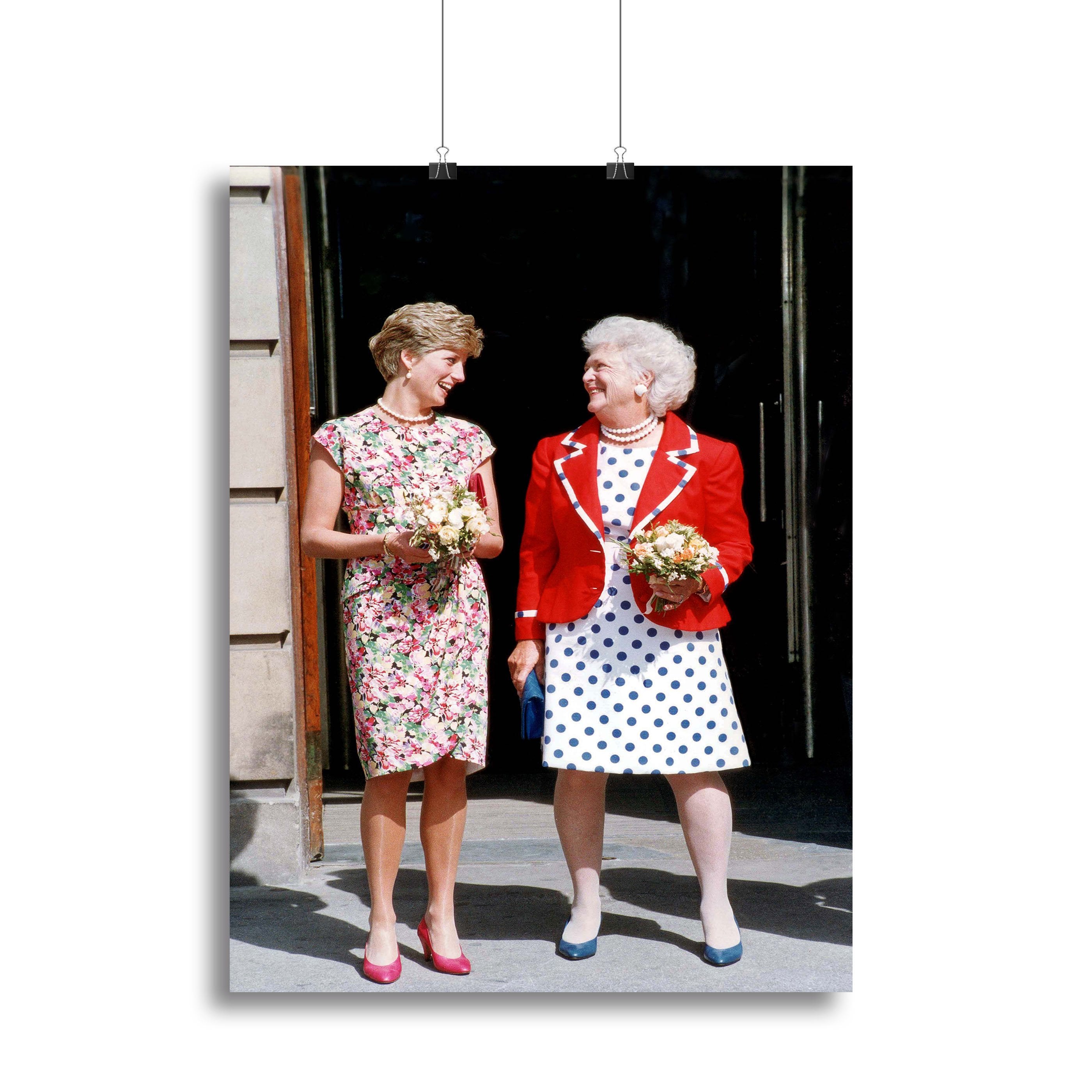 Princess Diana with US First Lady Barbara Bush Canvas Print or Poster