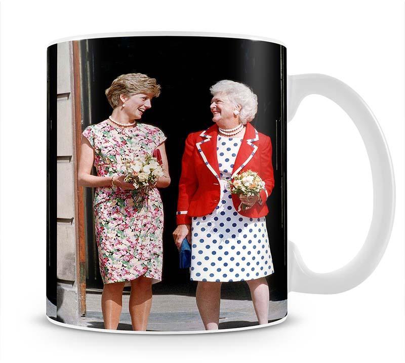 Princess Diana with US First Lady Barbara Bush Mug - Canvas Art Rocks - 1