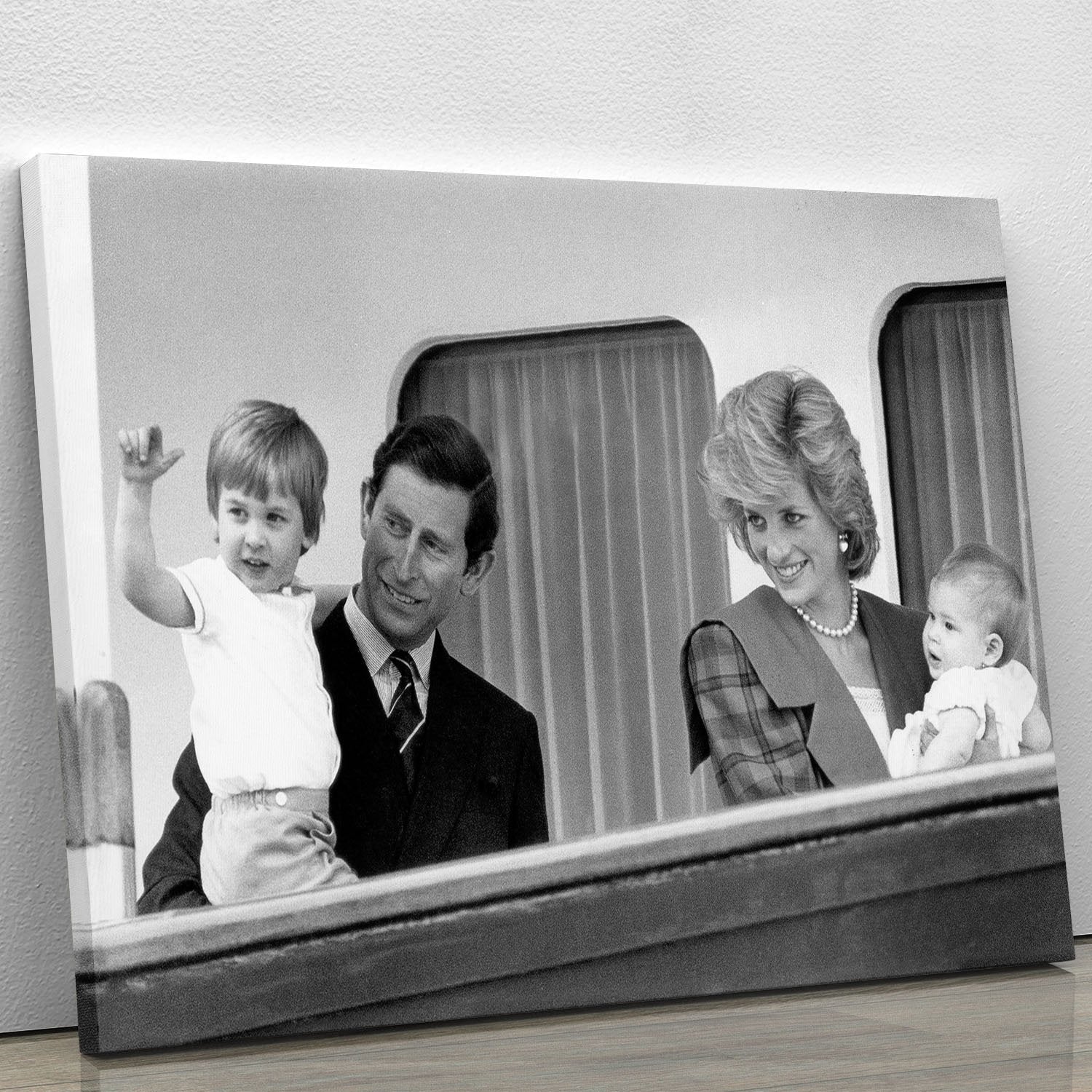 Princess Diana with family aboard the Royal Yacht Britannia Canvas Print or Poster