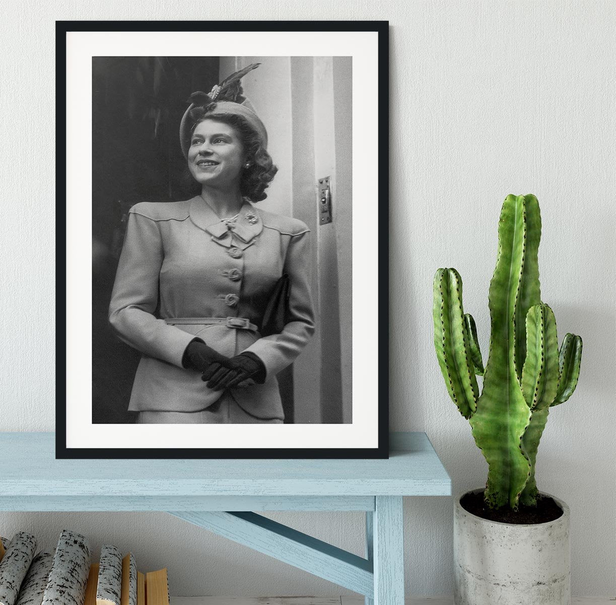 Princess Elizabeth Queen Elizabeth II in London Framed Print - Canvas Art Rocks - 1