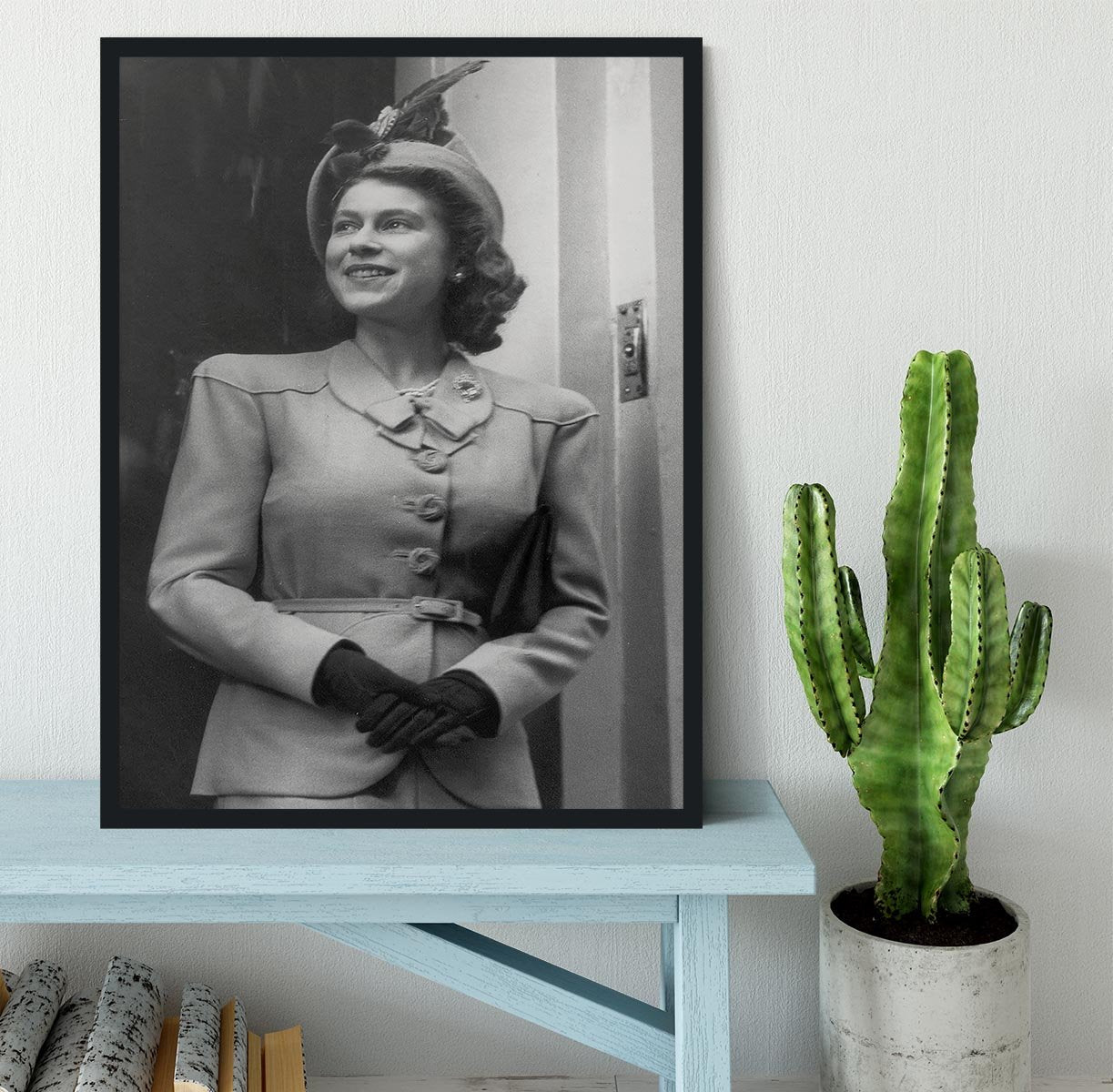 Princess Elizabeth Queen Elizabeth II in London Framed Print - Canvas Art Rocks - 2