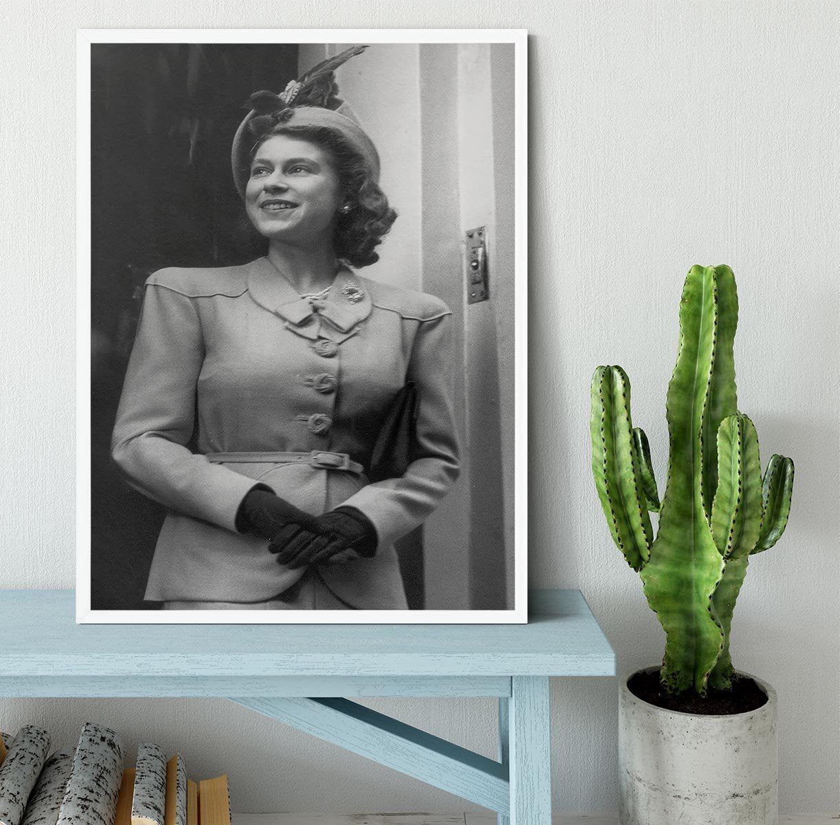 Princess Elizabeth Queen Elizabeth II in London Framed Print - Canvas Art Rocks -6