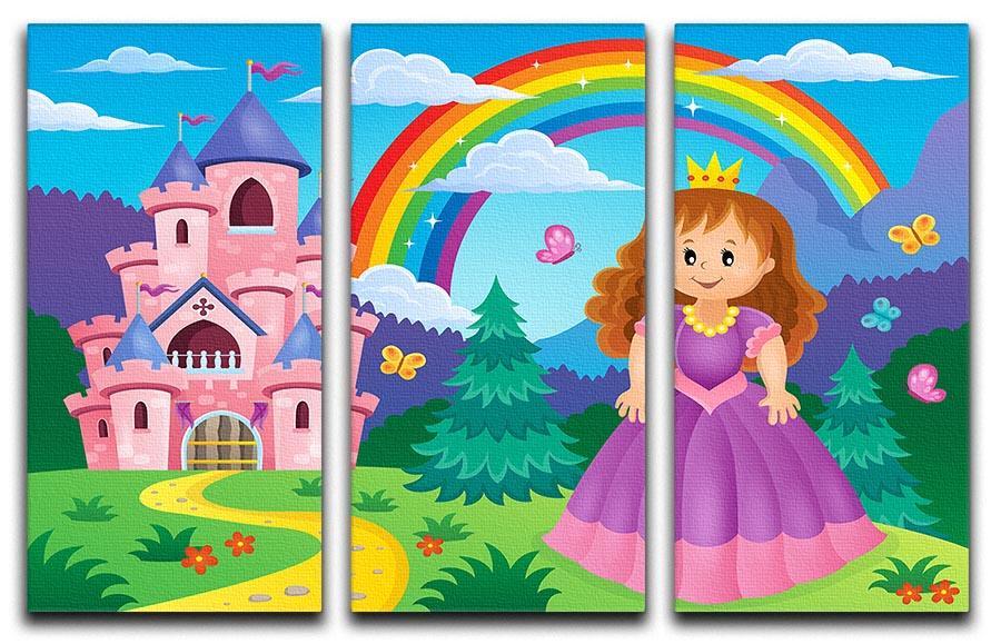 Princess theme image 2 3 Split Panel Canvas Print - Canvas Art Rocks - 1