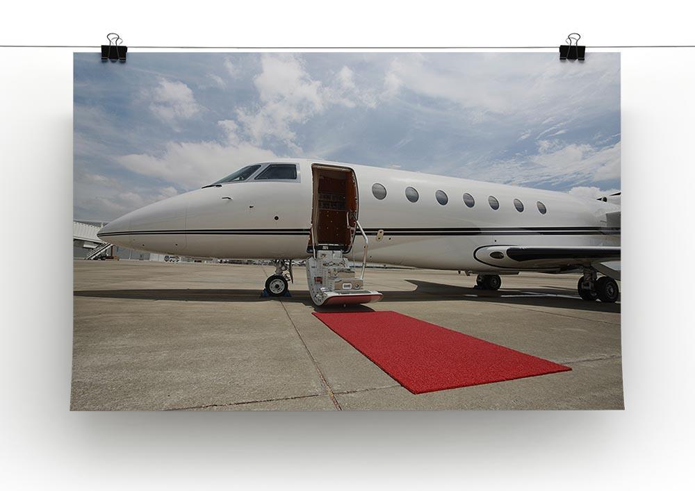 Private airplane with red carpet Canvas Print or Poster - Canvas Art Rocks - 2