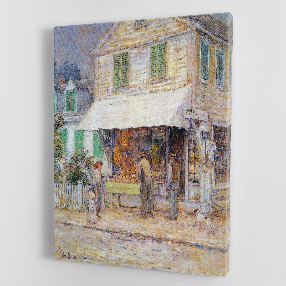 Provincial town by Hassam Canvas Print or Poster