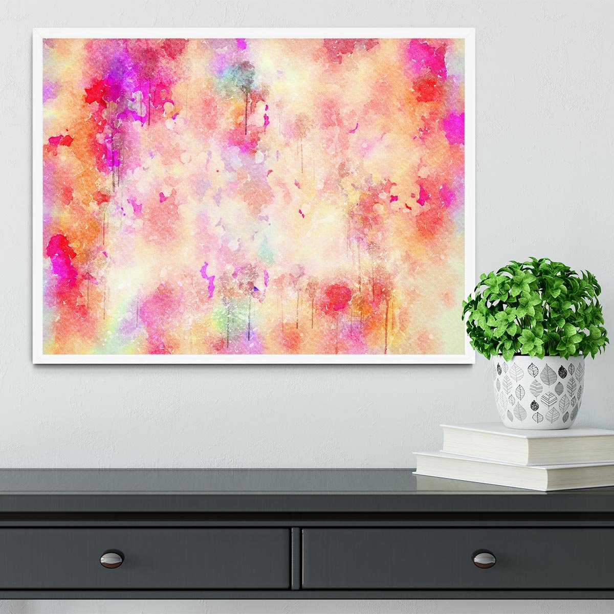 Purple Watercolour Framed Print - Canvas Art Rocks -6